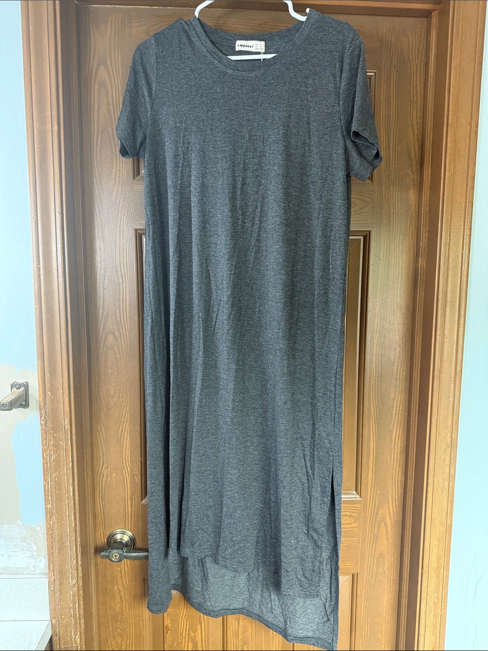 Madewell Charcoal Gray Maxi T-Shirt Dress